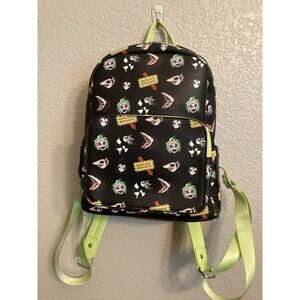 NWT Cakeworthy Beetlejuice AOP Black n Neon Green Backpack Lydia Deetz Maitlands